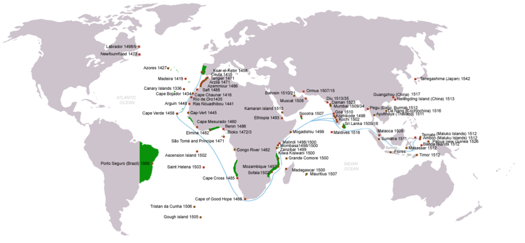 Portuguese Maritime expansion, 1300s-1500s.