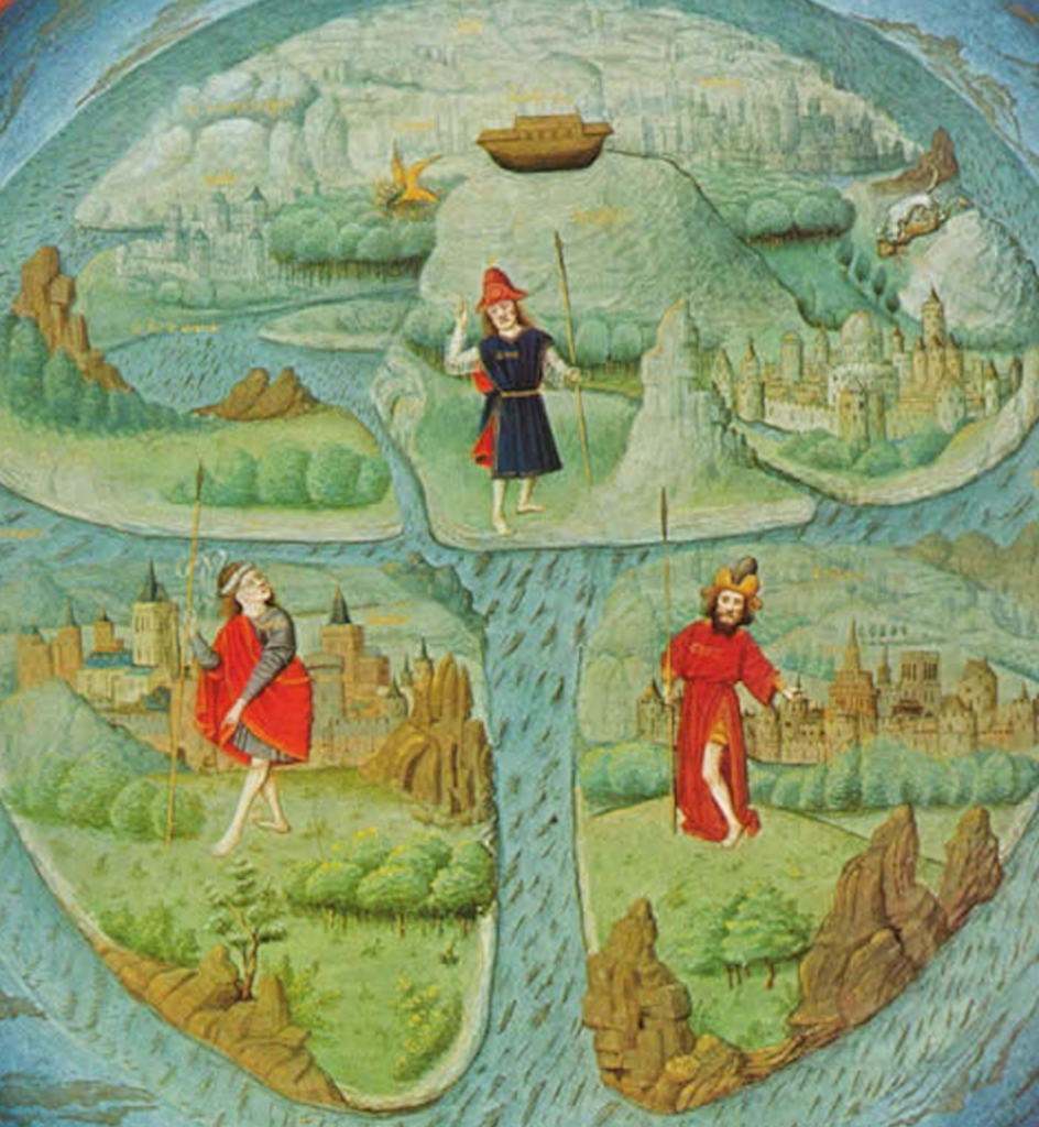 A T & O map in an illuminated manuscript.
