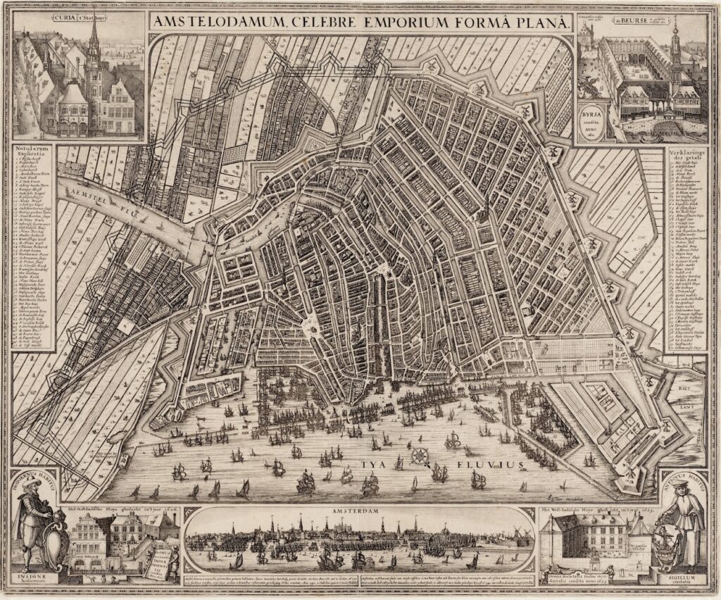 Map of Amsterdam, ca. 1643.