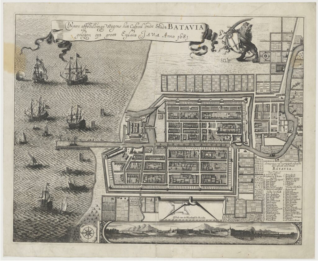 Map of Batavia, later 17th century.