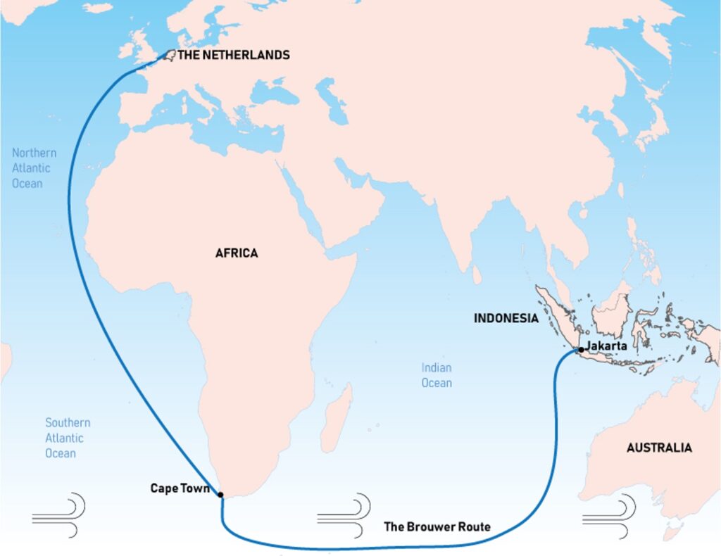 The Brouwer Route, 1611.