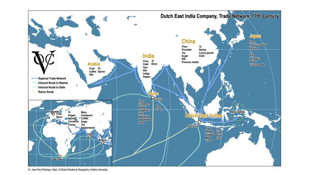 Dutch East Indian Company, Trade Network, 17th Century