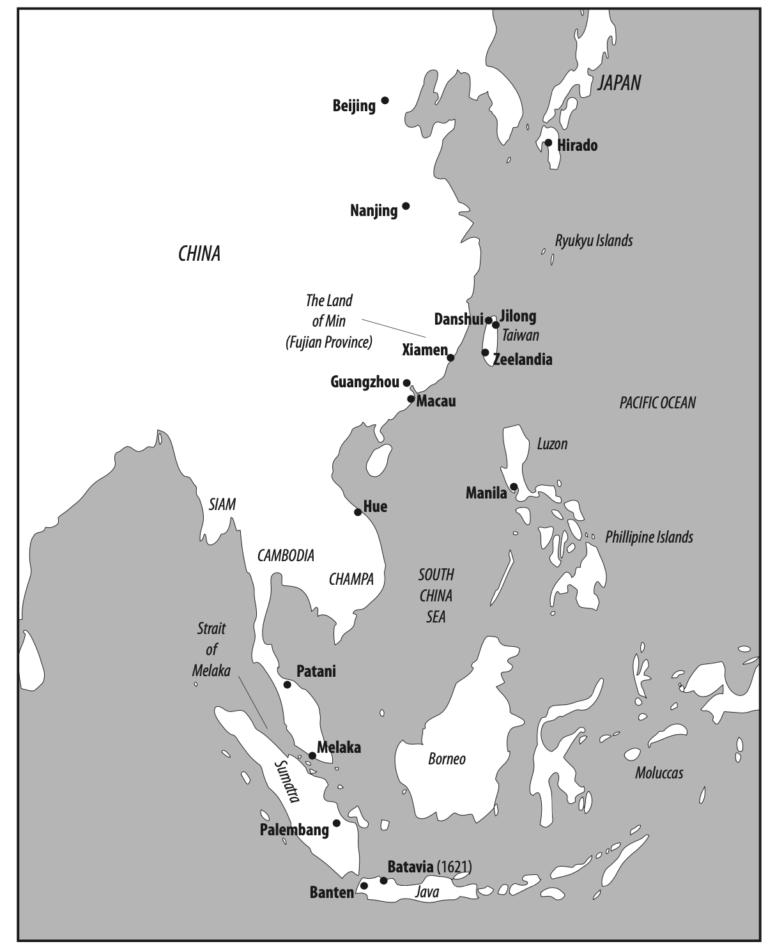 Main Min trading routes, 1600s